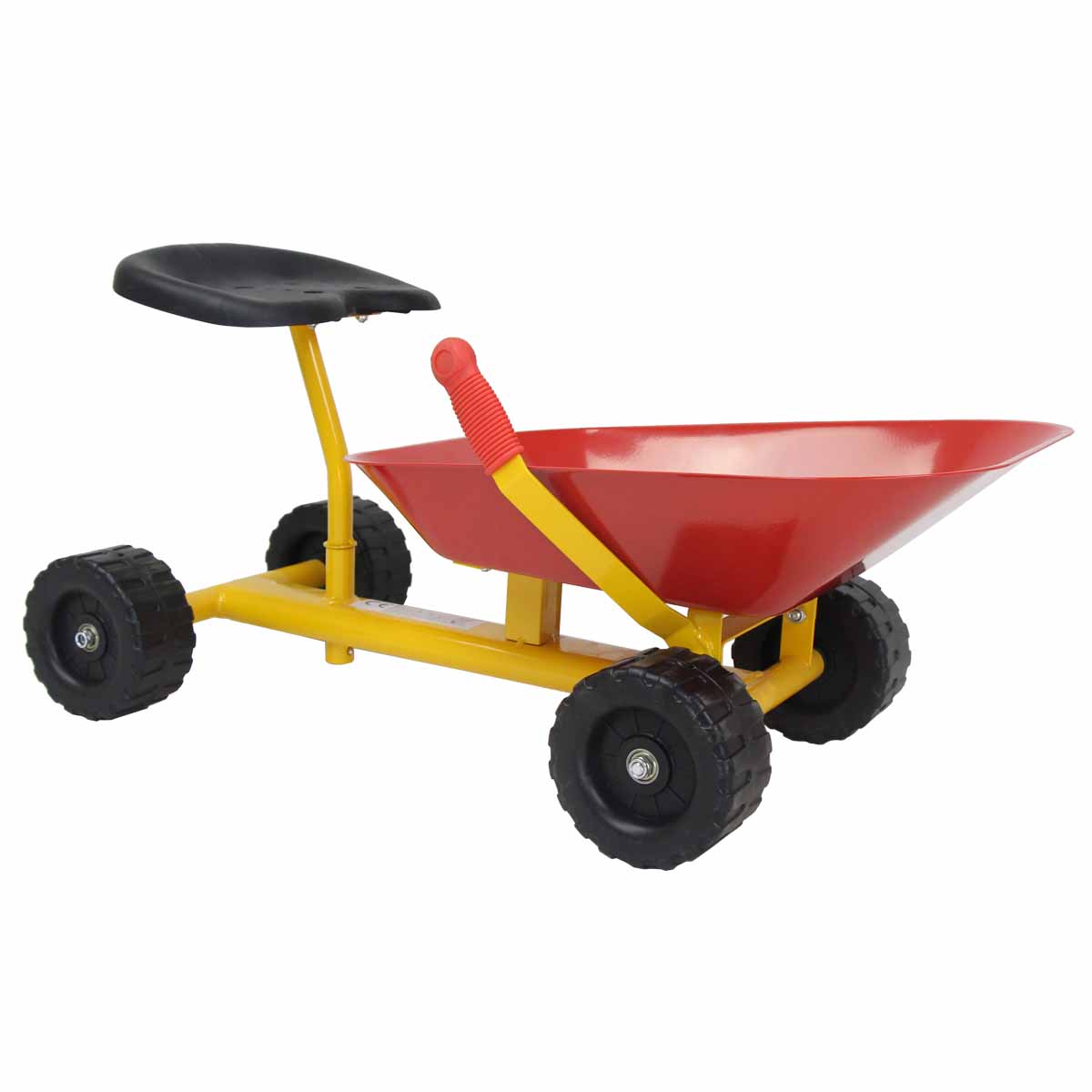 Topbuy Sand Dumper Kid Ride-on Sand Digger Heavy Duty Digging Scooper 4-Wheel Toy Red